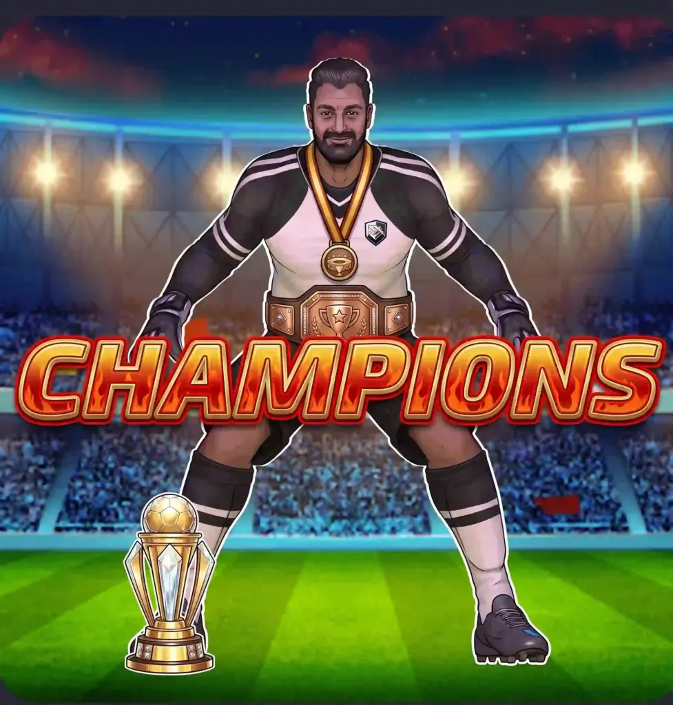 Footballer slot with gold medals